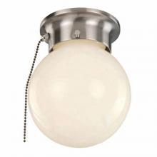 Trans Globe 3606P WH - 1LT FLUSH-GLOBE-PULL CHAIN-OPA